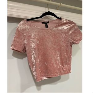 Crushed Velvet Crop Top